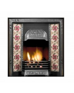 Tiled insert suitable for all fuel types, available in two finishes with cast iron fire back and fireclay fireback