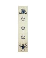 Set of 10 Tulip Blue & Ivory Tiles