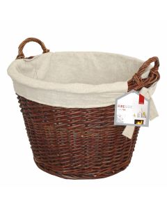 Deville Round Wicker Basket with Jute Liner