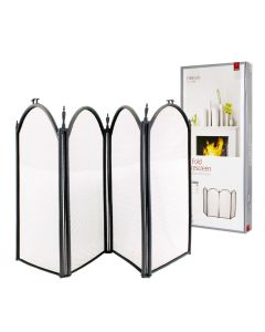 Deville 4 Fold Screen Black