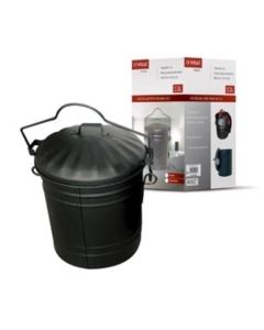 Deville Ash Bucket with Lid Black