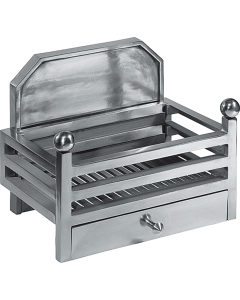 Elan Polished Fire Basket (with Back)