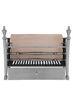 Georgian Polished Cast Iron Fire Basket