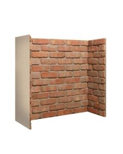Three piece cuttable panels made from real brick fixed to a vermiculite board our chambers are suitable for any wood burning, multi fuel or gas/electric stove.