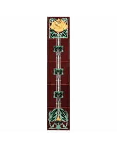 Set of 2 x 5 English Rose Tiles