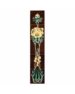 Set of 2 x 5 Rhododendron Tiles