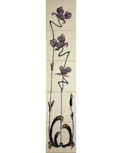 Set of 10 Jazz Lilac & Ivory Tiles