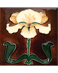 Yellow Iris Fireplace Tile